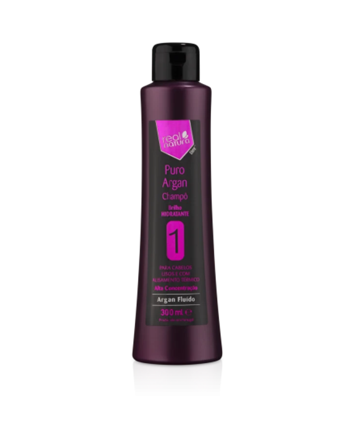 Frasco Real Natura Puro Argan, champô sem sal